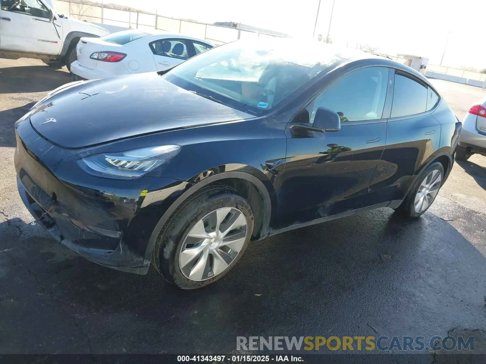 2 fotografías del automóvil dañado 7SAYGDEE8PA151965 TESLA MODEL Y 2023