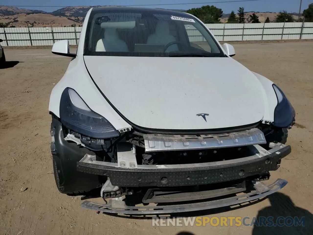 5 fotografías del automóvil dañado 7SAYGDEE8PA168524 TESLA MODEL Y 2023