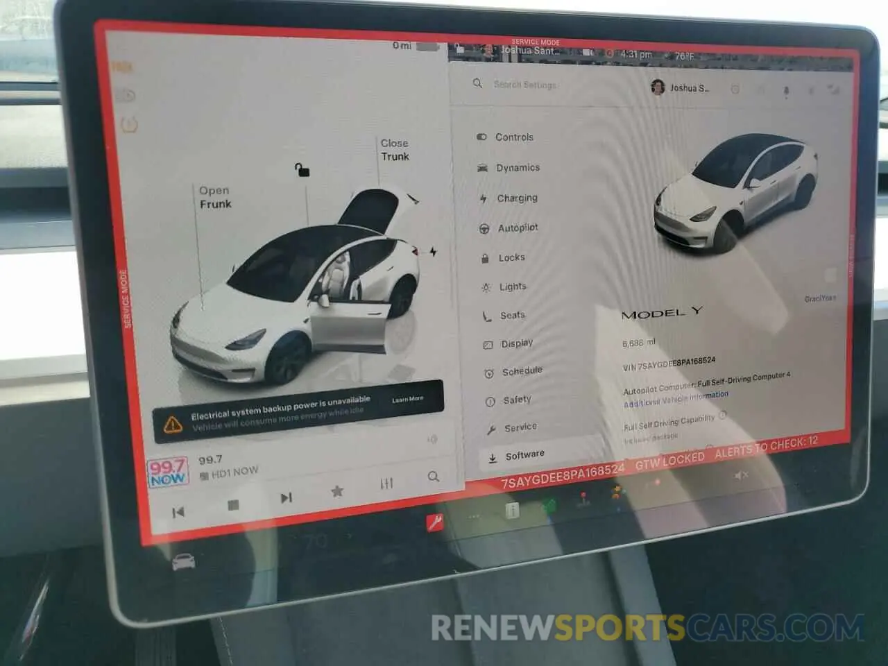 9 fotografías del automóvil dañado 7SAYGDEE8PA168524 TESLA MODEL Y 2023