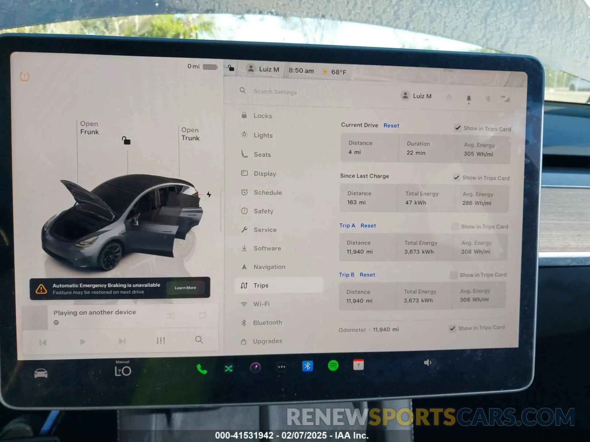 7 fotografías del automóvil dañado 7SAYGDEE8PA183198 TESLA MODEL Y 2023