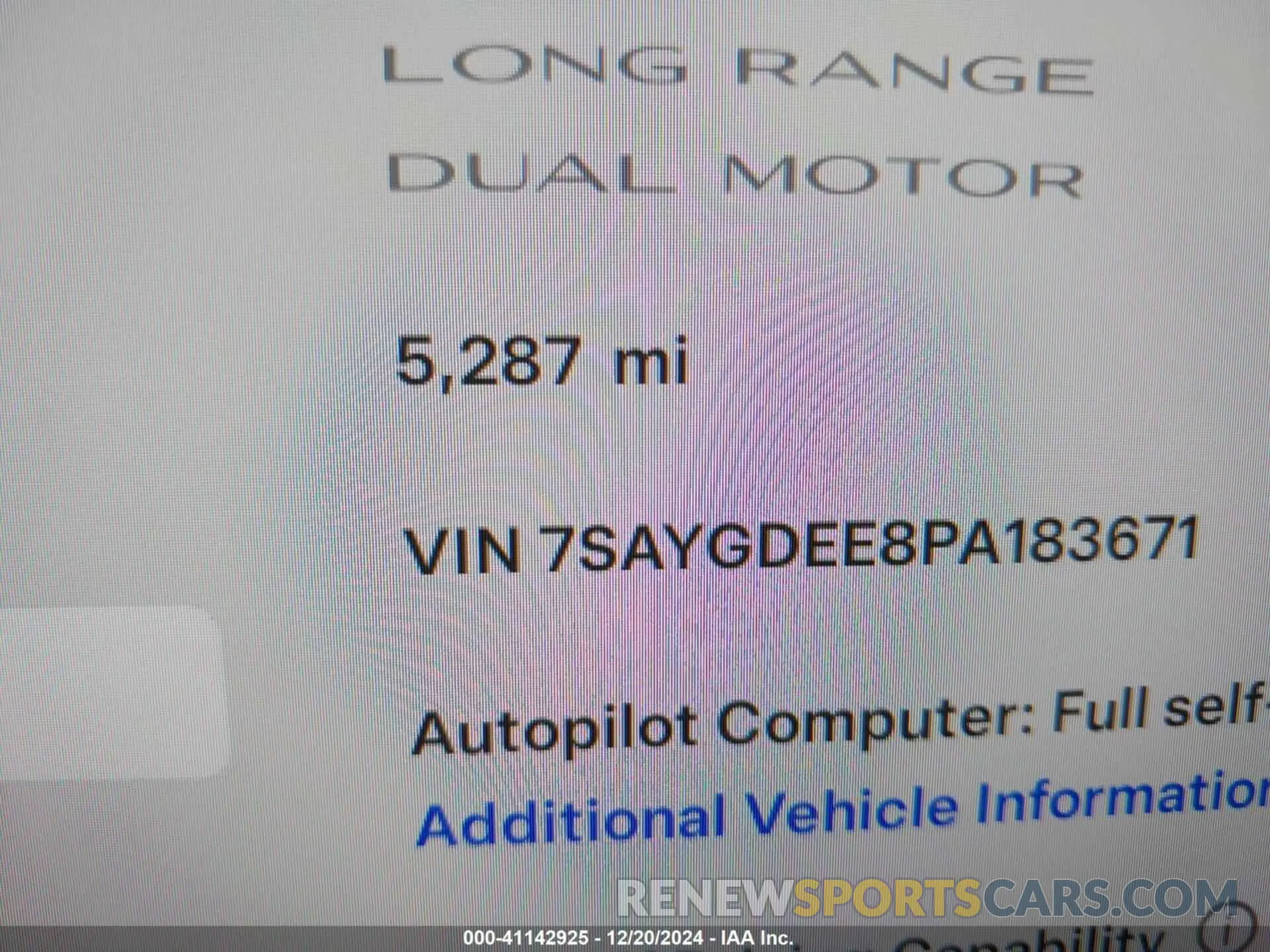15 fotografías del automóvil dañado 7SAYGDEE8PA183671 TESLA MODEL Y 2023