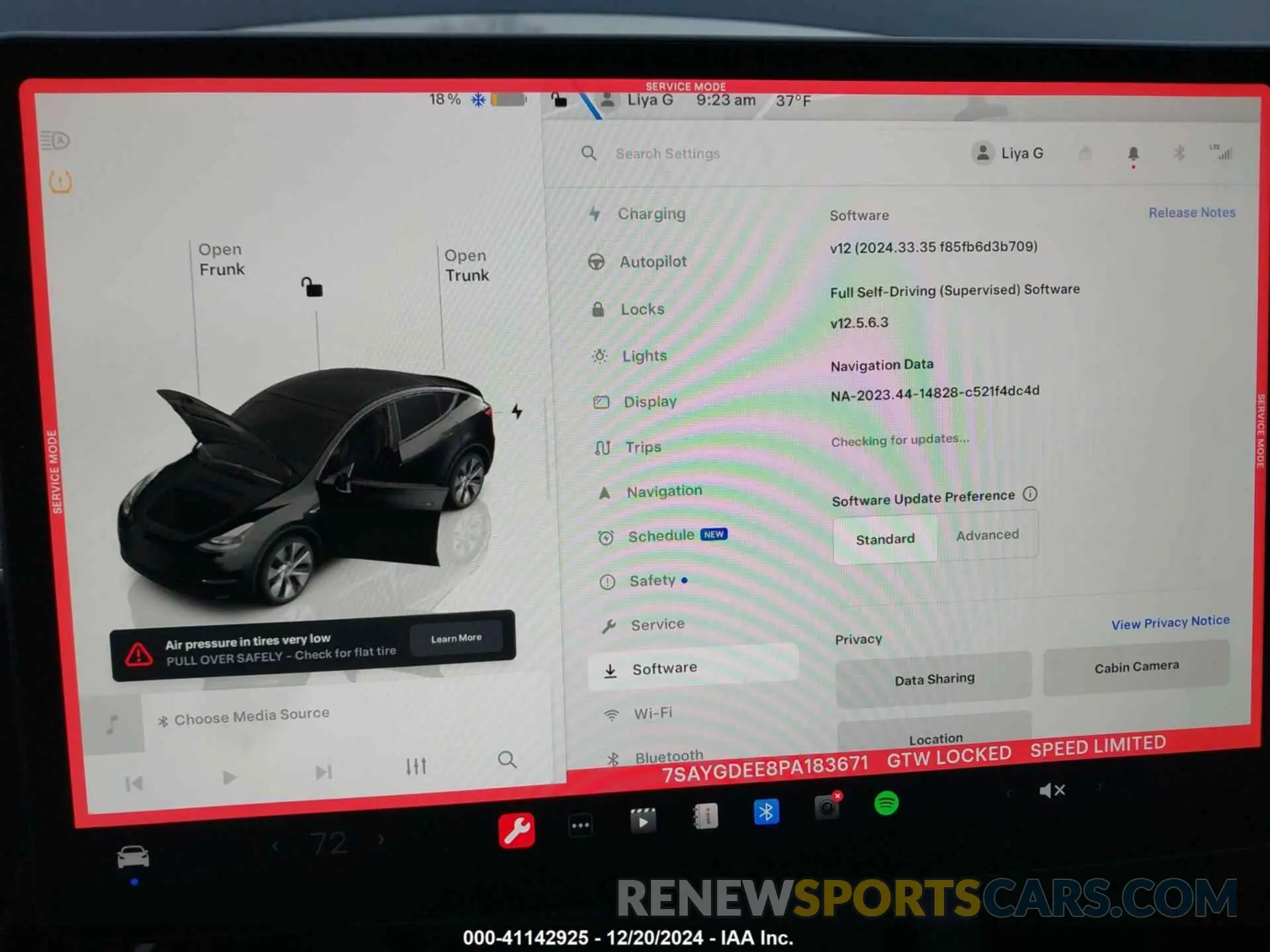 18 fotografías del automóvil dañado 7SAYGDEE8PA183671 TESLA MODEL Y 2023