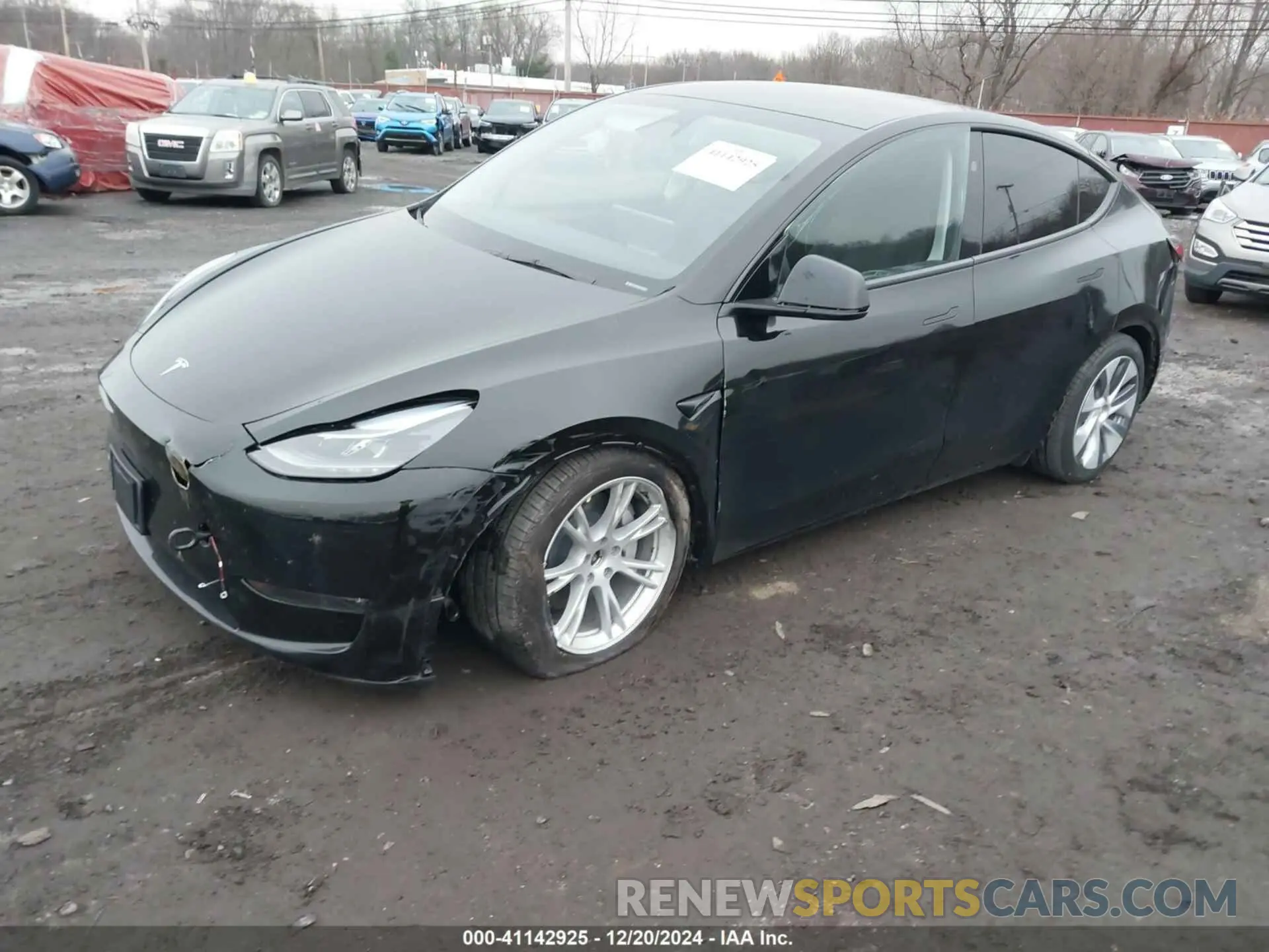 2 fotografías del automóvil dañado 7SAYGDEE8PA183671 TESLA MODEL Y 2023