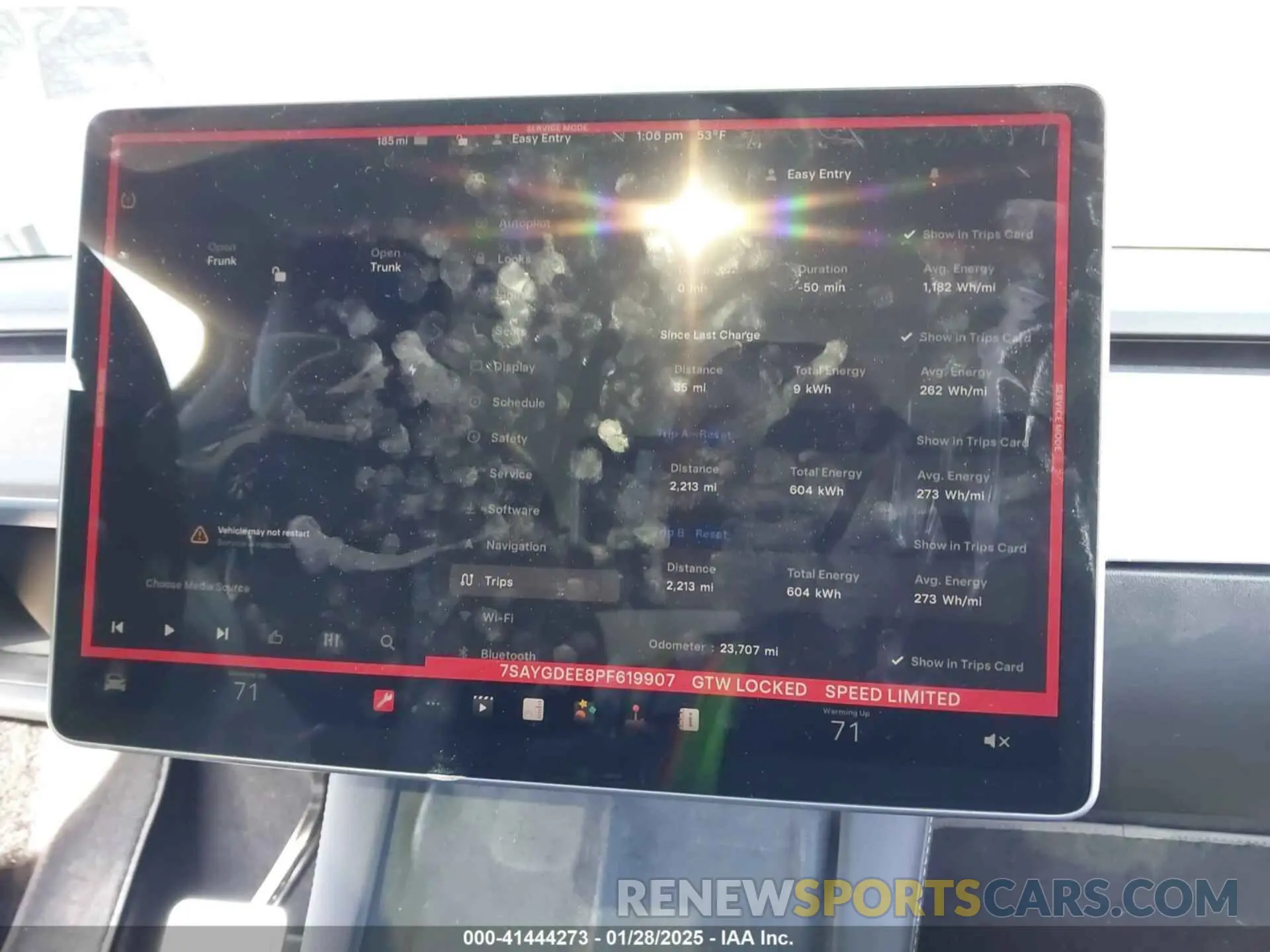 7 fotografías del automóvil dañado 7SAYGDEE8PF619907 TESLA MODEL Y 2023