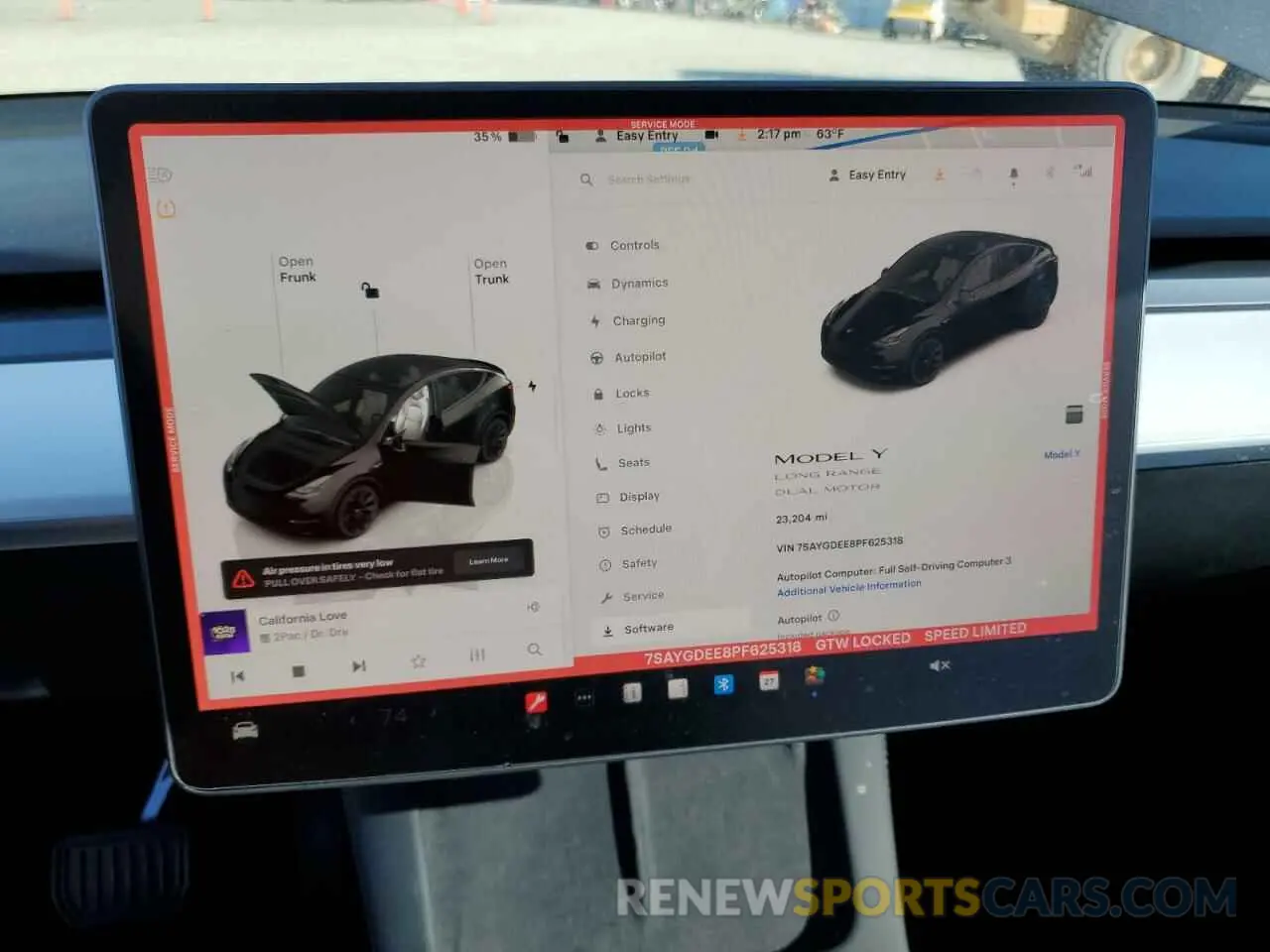 9 fotografías del automóvil dañado 7SAYGDEE8PF625318 TESLA MODEL Y 2023