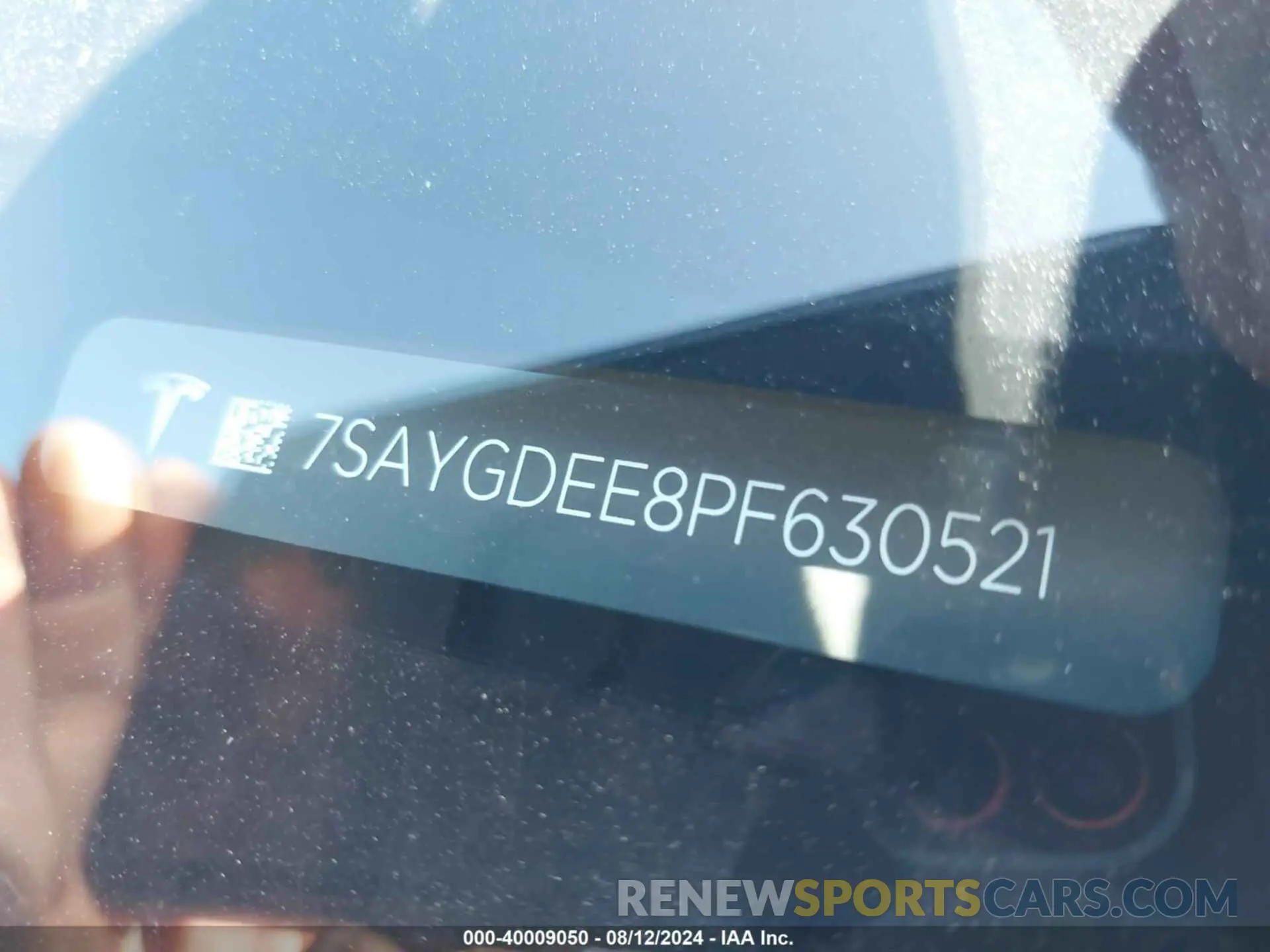 9 fotografías del automóvil dañado 7SAYGDEE8PF630521 TESLA MODEL Y 2023