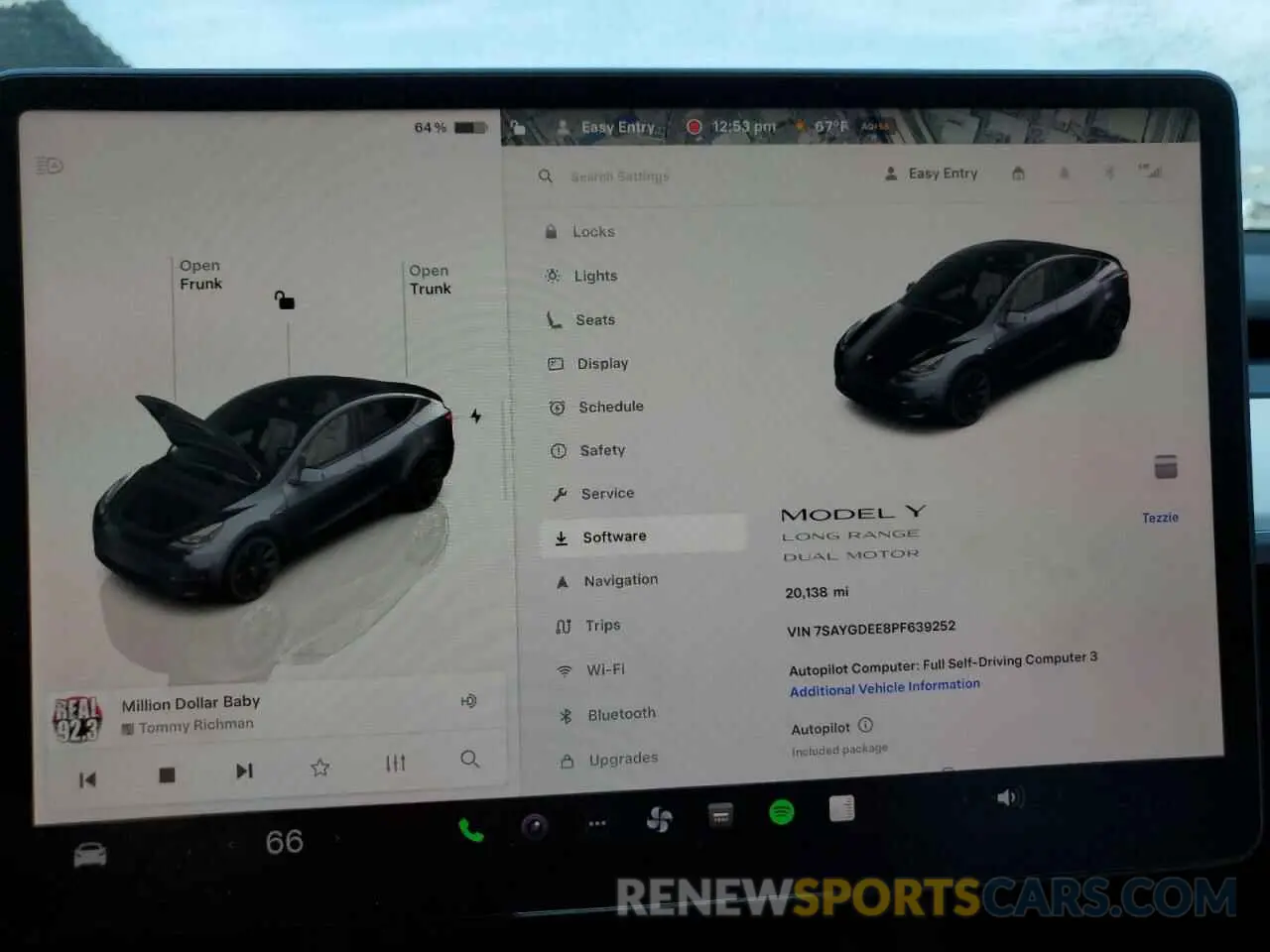 9 fotografías del automóvil dañado 7SAYGDEE8PF639252 TESLA MODEL Y 2023
