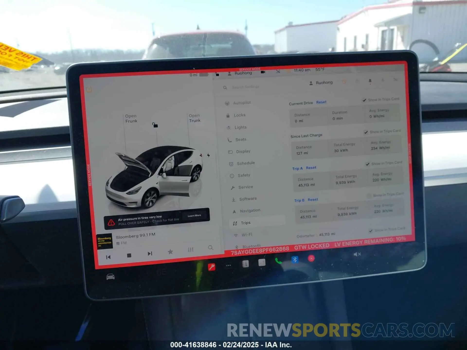 7 fotografías del automóvil dañado 7SAYGDEE8PF662868 TESLA MODEL Y 2023