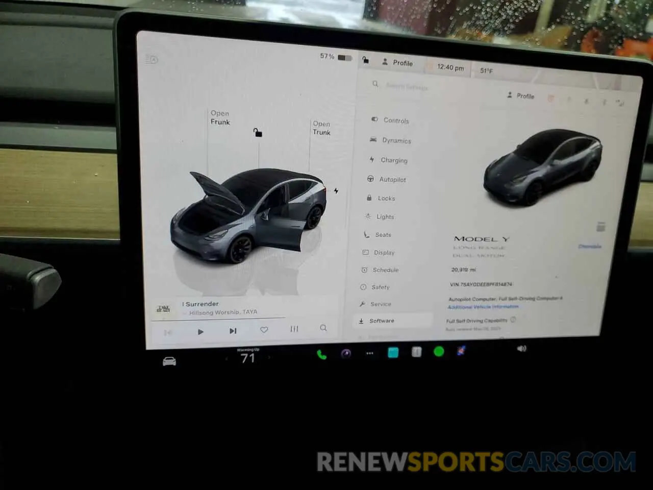 9 fotografías del automóvil dañado 7SAYGDEE8PF814874 TESLA MODEL Y 2023