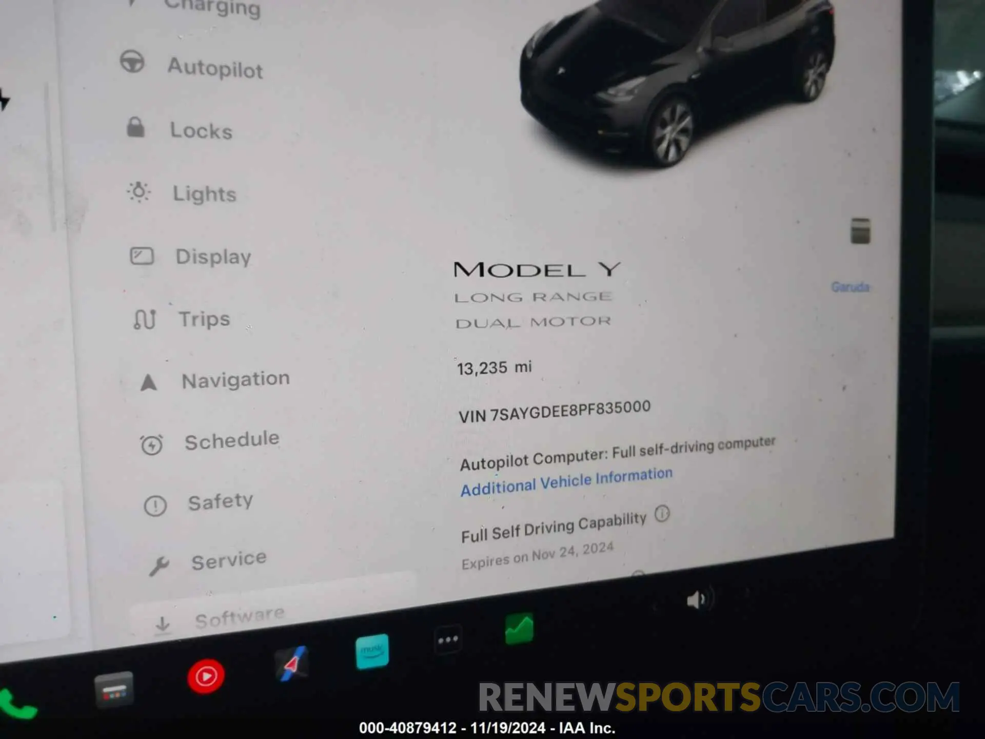 14 fotografías del automóvil dañado 7SAYGDEE8PF835000 TESLA MODEL Y 2023