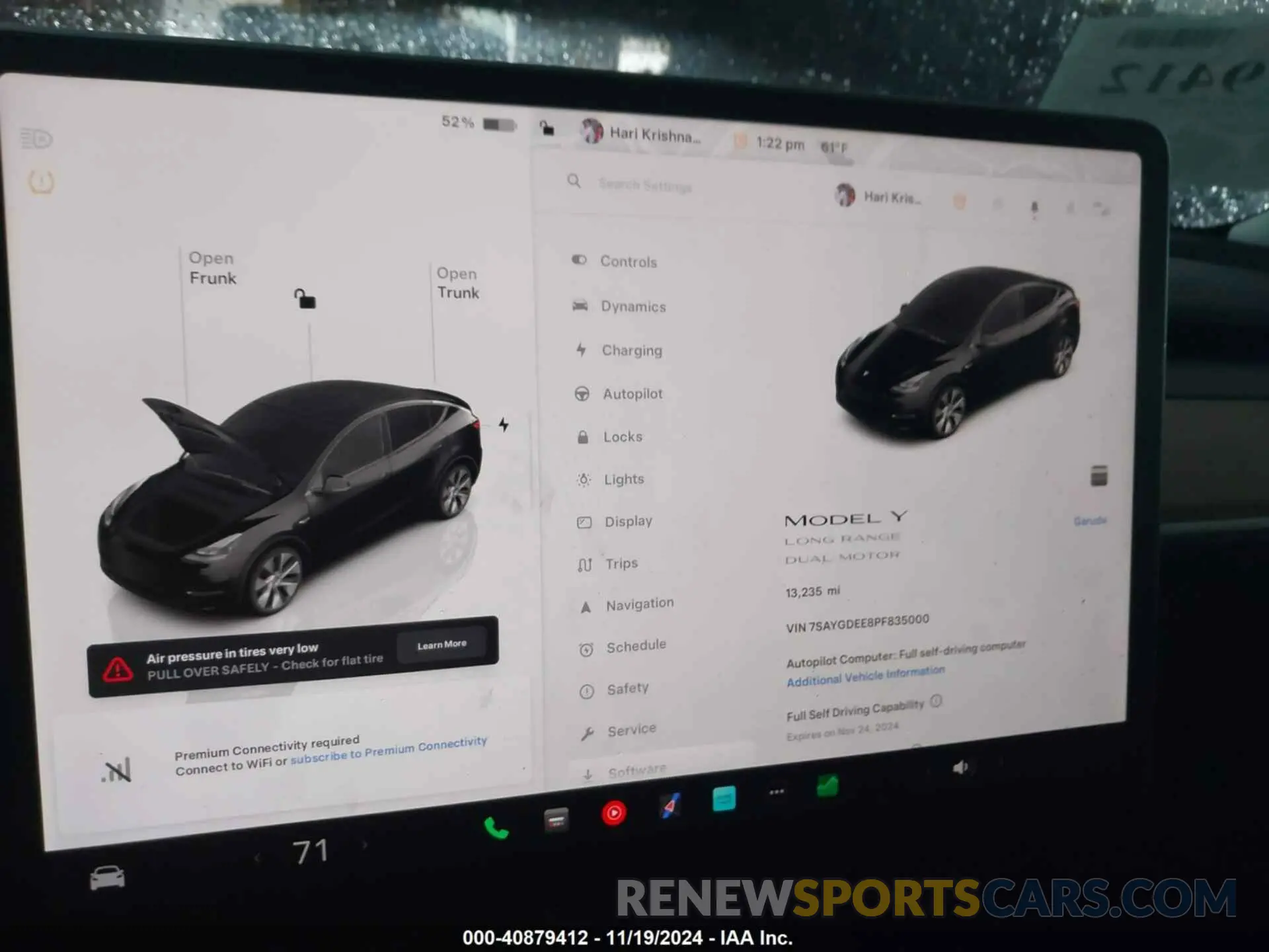 17 fotografías del automóvil dañado 7SAYGDEE8PF835000 TESLA MODEL Y 2023