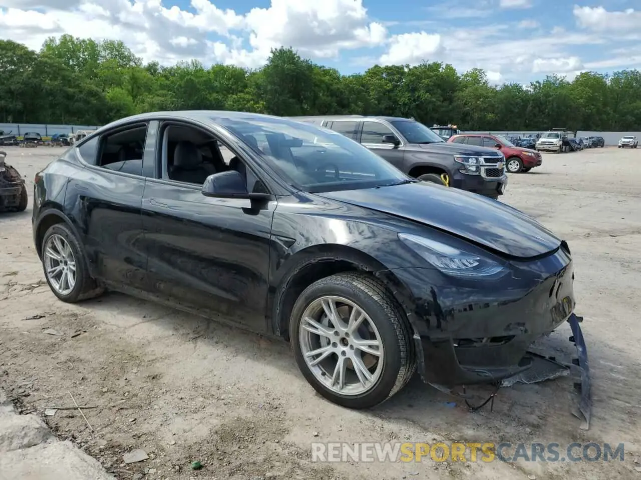 4 fotografías del automóvil dañado 7SAYGDEE9PA025940 TESLA MODEL Y 2023
