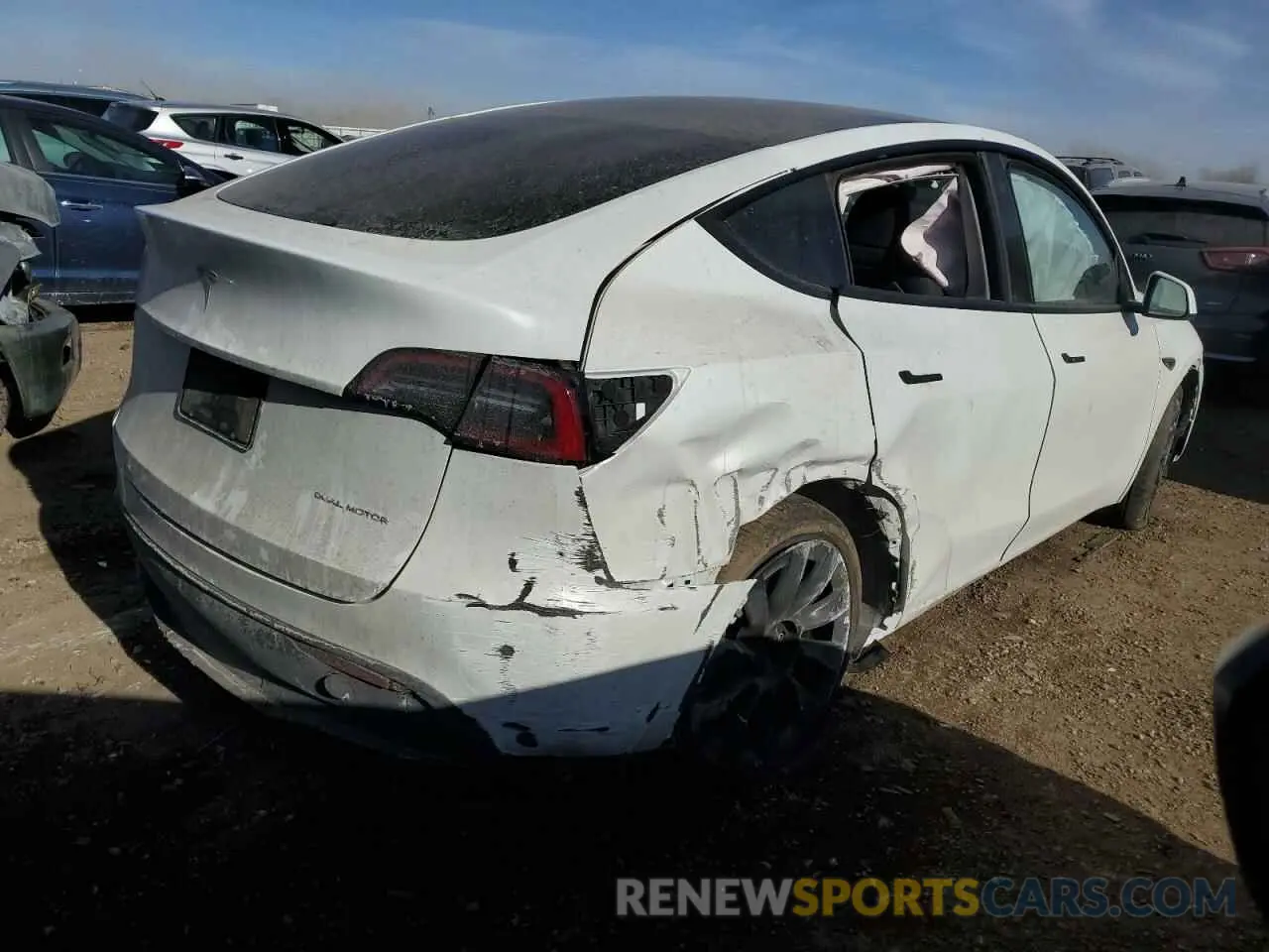 3 fotografías del automóvil dañado 7SAYGDEE9PA028773 TESLA MODEL Y 2023
