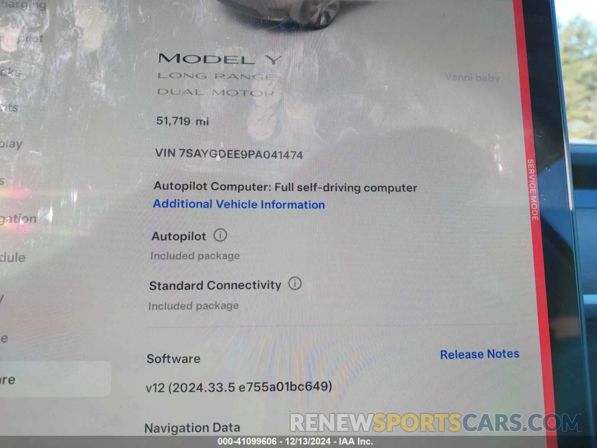 7 fotografías del automóvil dañado 7SAYGDEE9PA041474 TESLA MODEL Y 2023