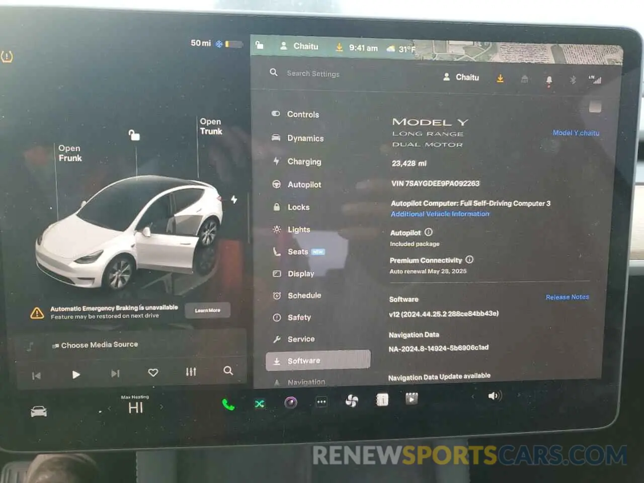9 fotografías del automóvil dañado 7SAYGDEE9PA092263 TESLA MODEL Y 2023