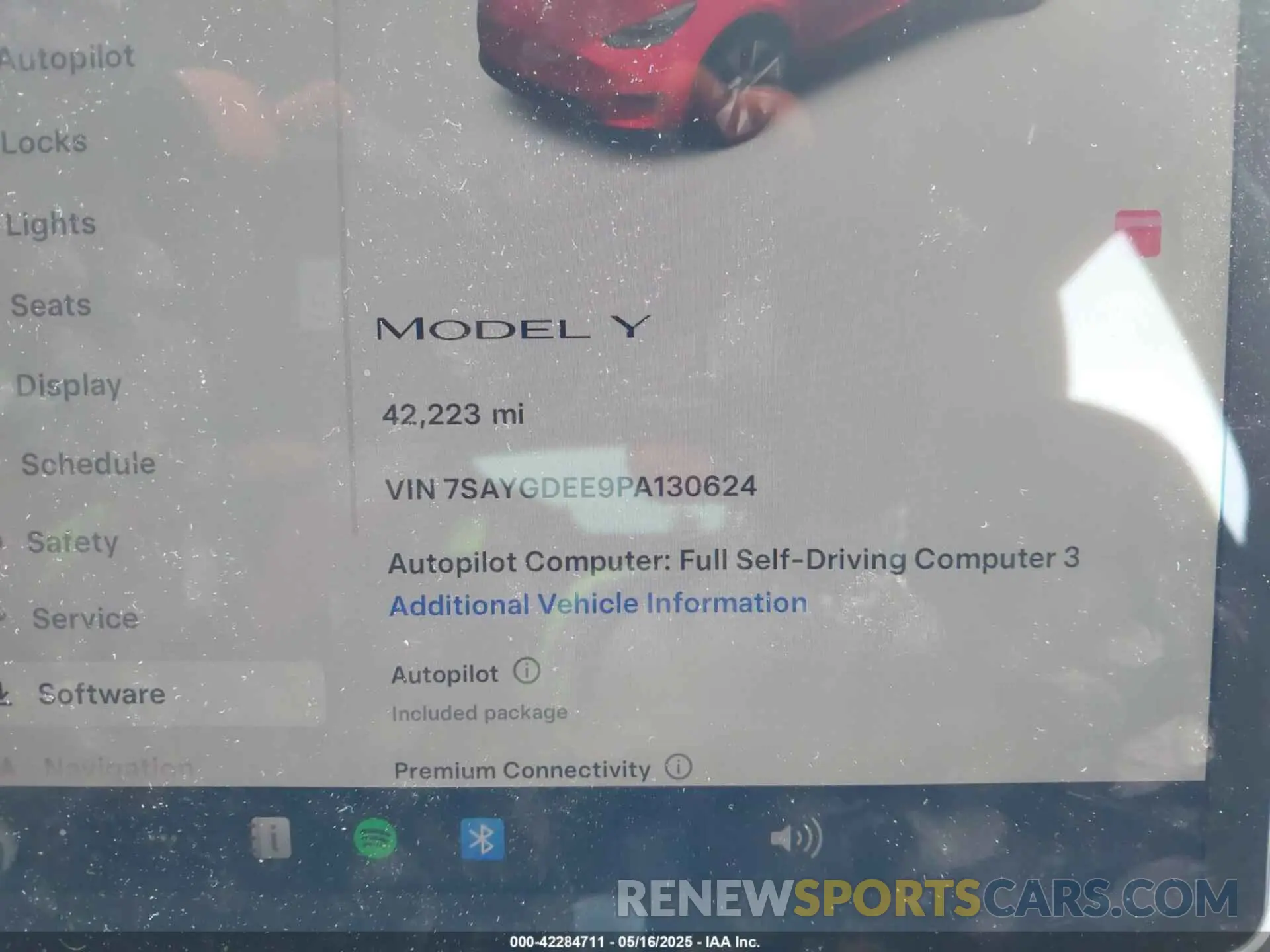 7 fotografías del automóvil dañado 7SAYGDEE9PA130624 TESLA MODEL Y 2023