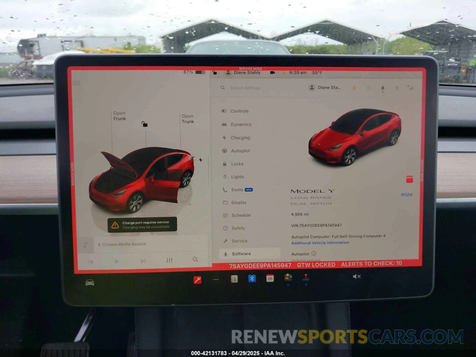 7 fotografías del automóvil dañado 7SAYGDEE9PA145947 TESLA MODEL Y 2023