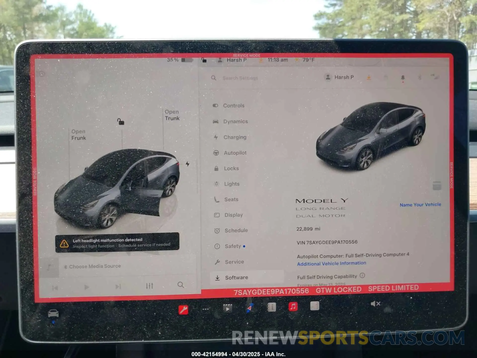 18 fotografías del automóvil dañado 7SAYGDEE9PA170556 TESLA MODEL Y 2023