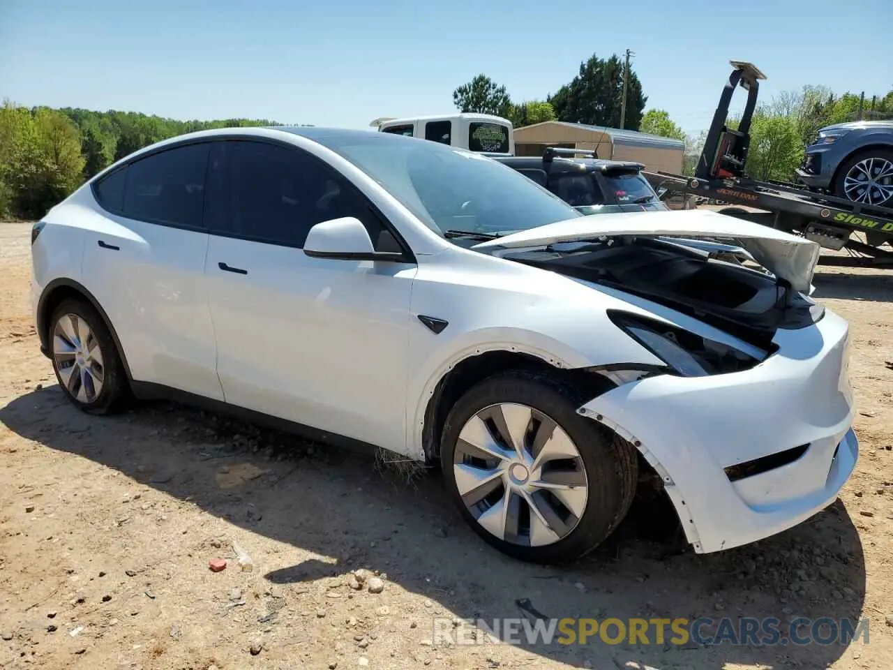 4 fotografías del automóvil dañado 7SAYGDEE9PA173439 TESLA MODEL Y 2023