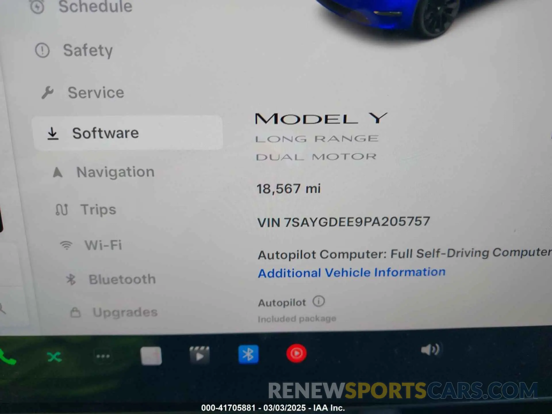 14 fotografías del automóvil dañado 7SAYGDEE9PA205757 TESLA MODEL Y 2023