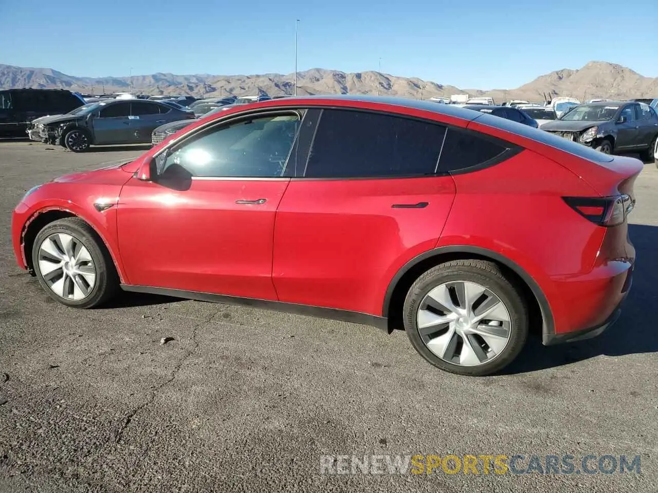 2 fotografías del automóvil dañado 7SAYGDEE9PF607281 TESLA MODEL Y 2023