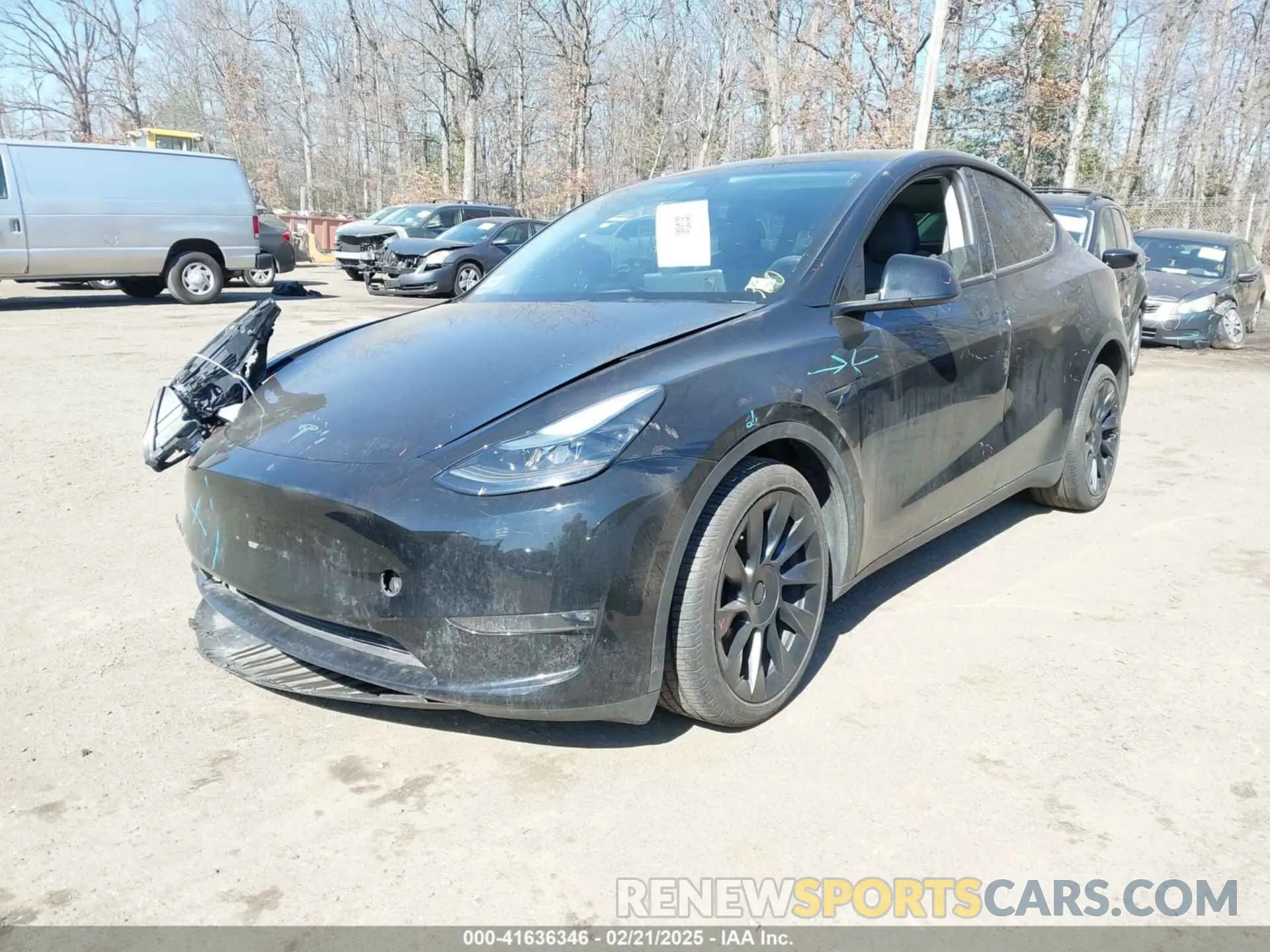 2 fotografías del automóvil dañado 7SAYGDEE9PF639969 TESLA MODEL Y 2023