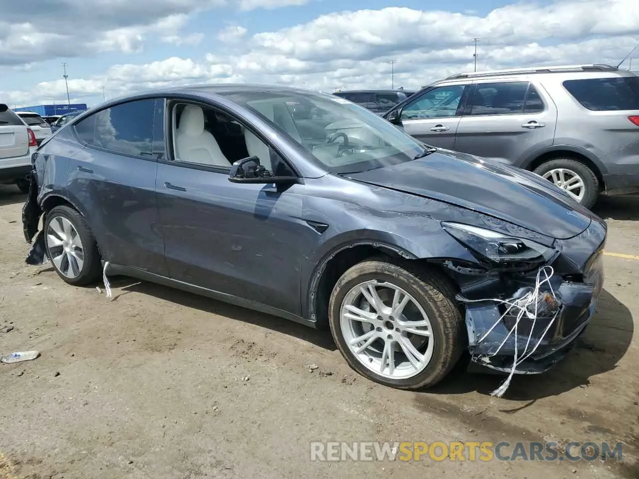 4 fotografías del automóvil dañado 7SAYGDEE9PF695295 TESLA MODEL Y 2023