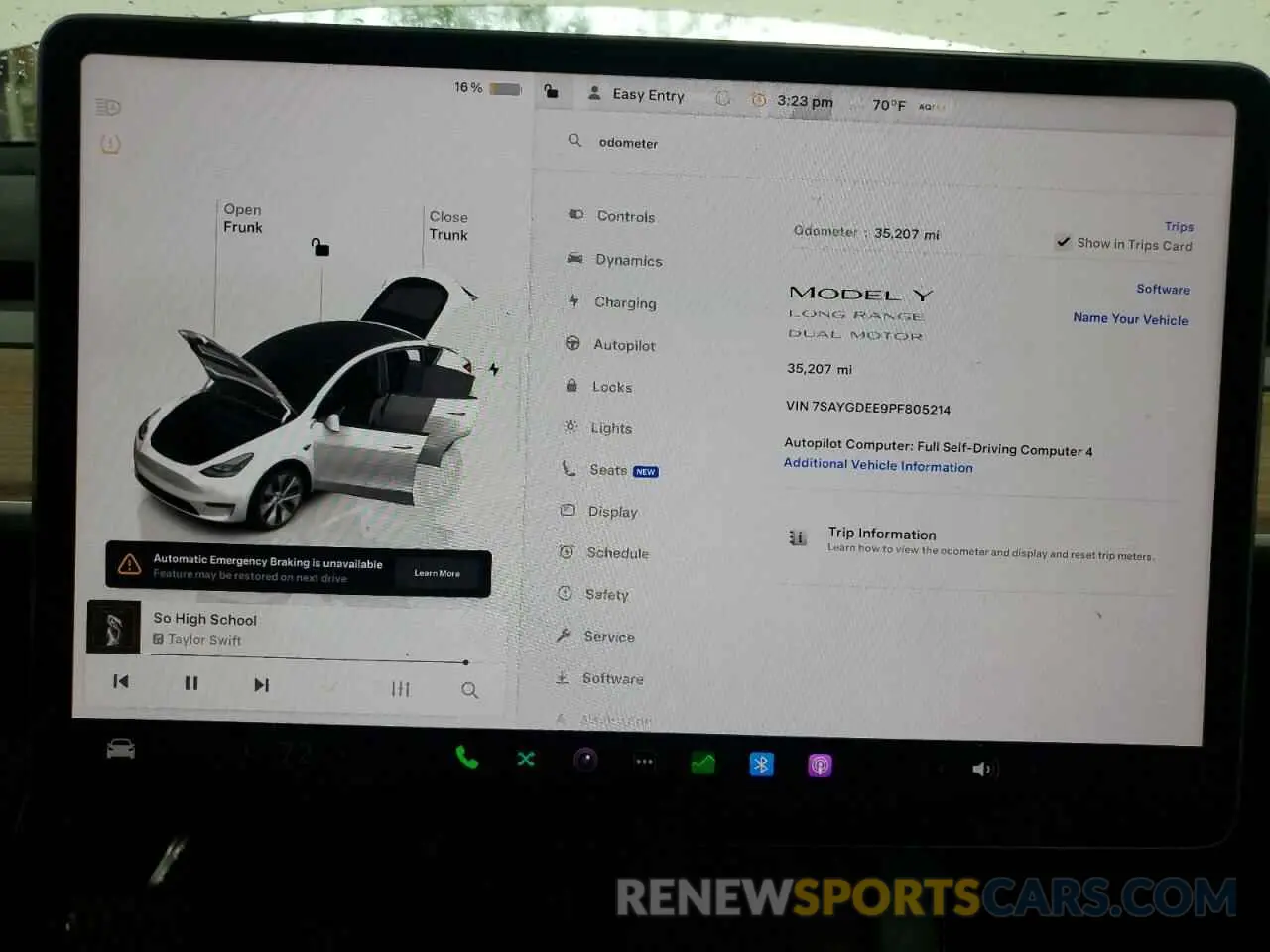 9 fotografías del automóvil dañado 7SAYGDEE9PF805214 TESLA MODEL Y 2023