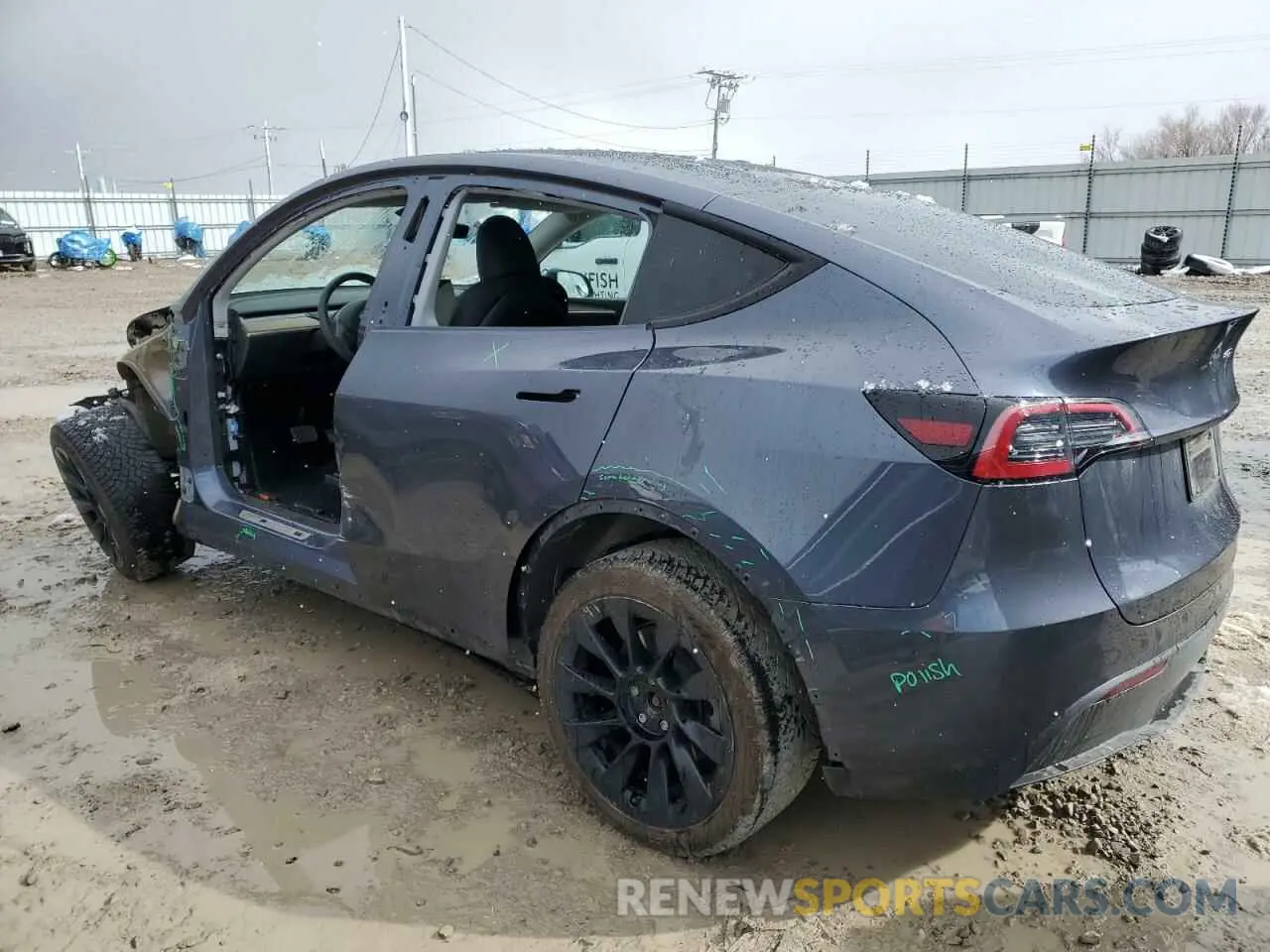 2 fotografías del automóvil dañado 7SAYGDEE9PF840948 TESLA MODEL Y 2023