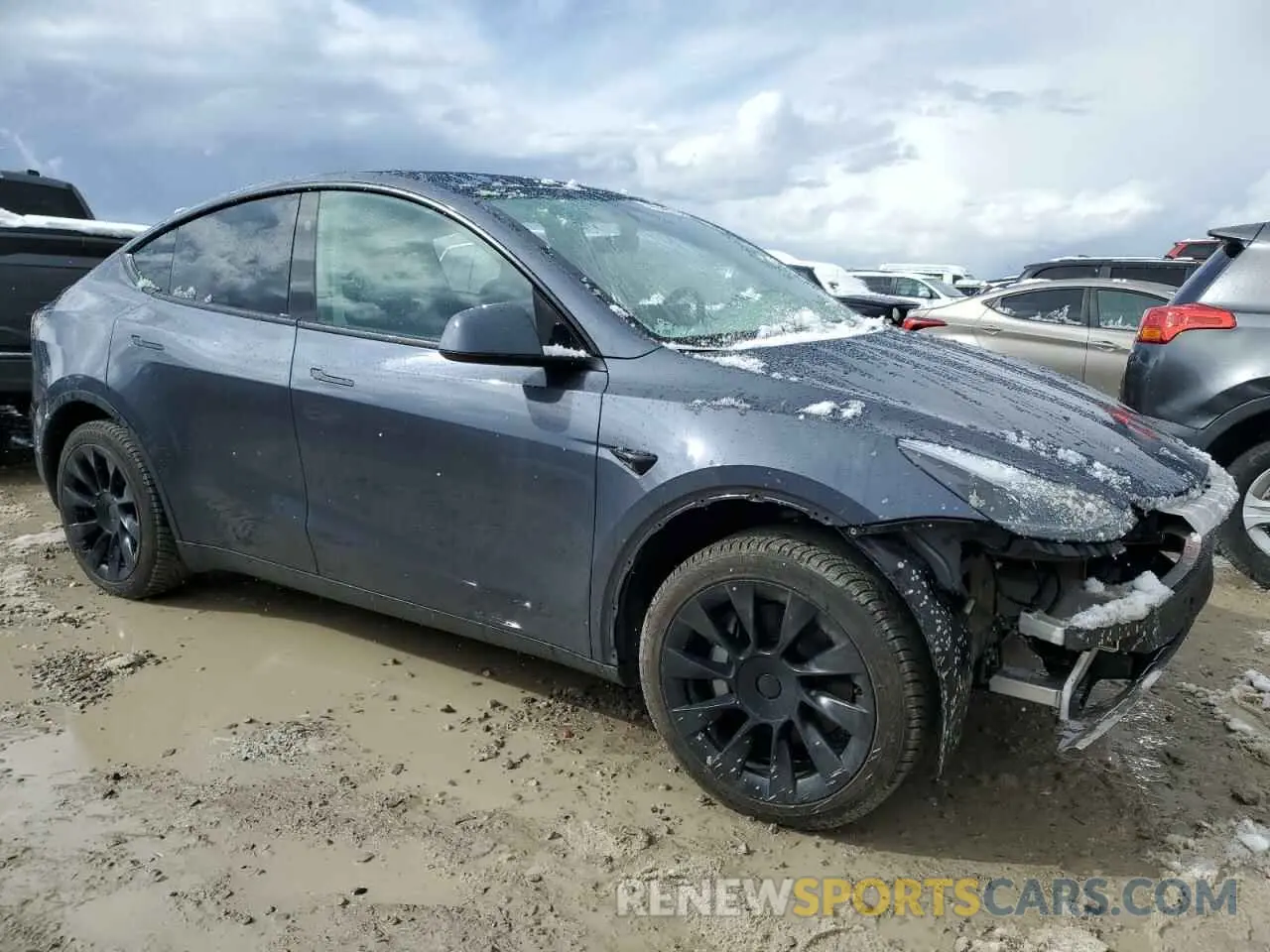 4 fotografías del automóvil dañado 7SAYGDEE9PF840948 TESLA MODEL Y 2023