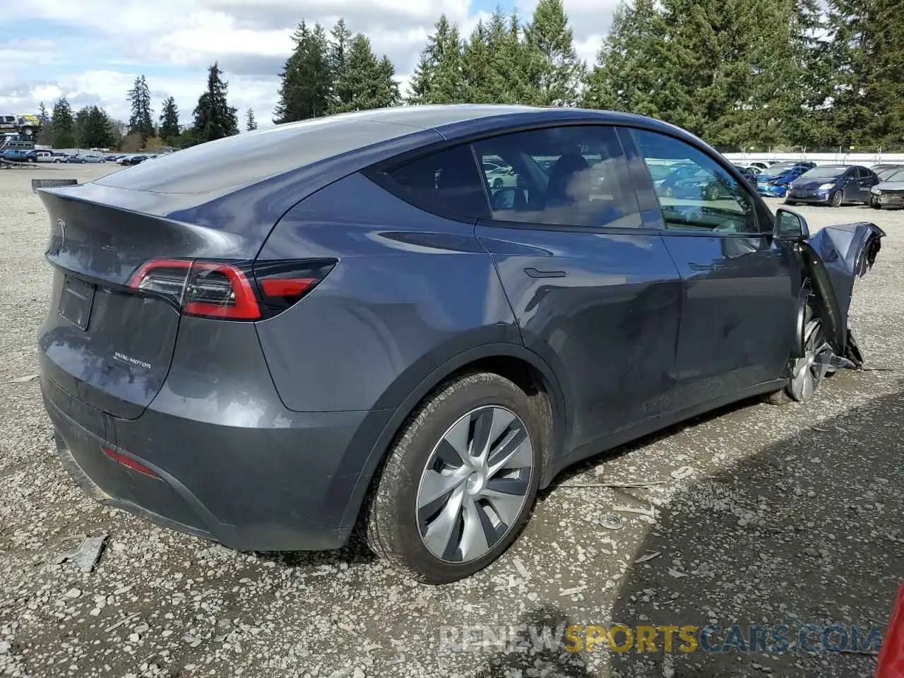 3 fotografías del automóvil dañado 7SAYGDEE9PF967828 TESLA MODEL Y 2023