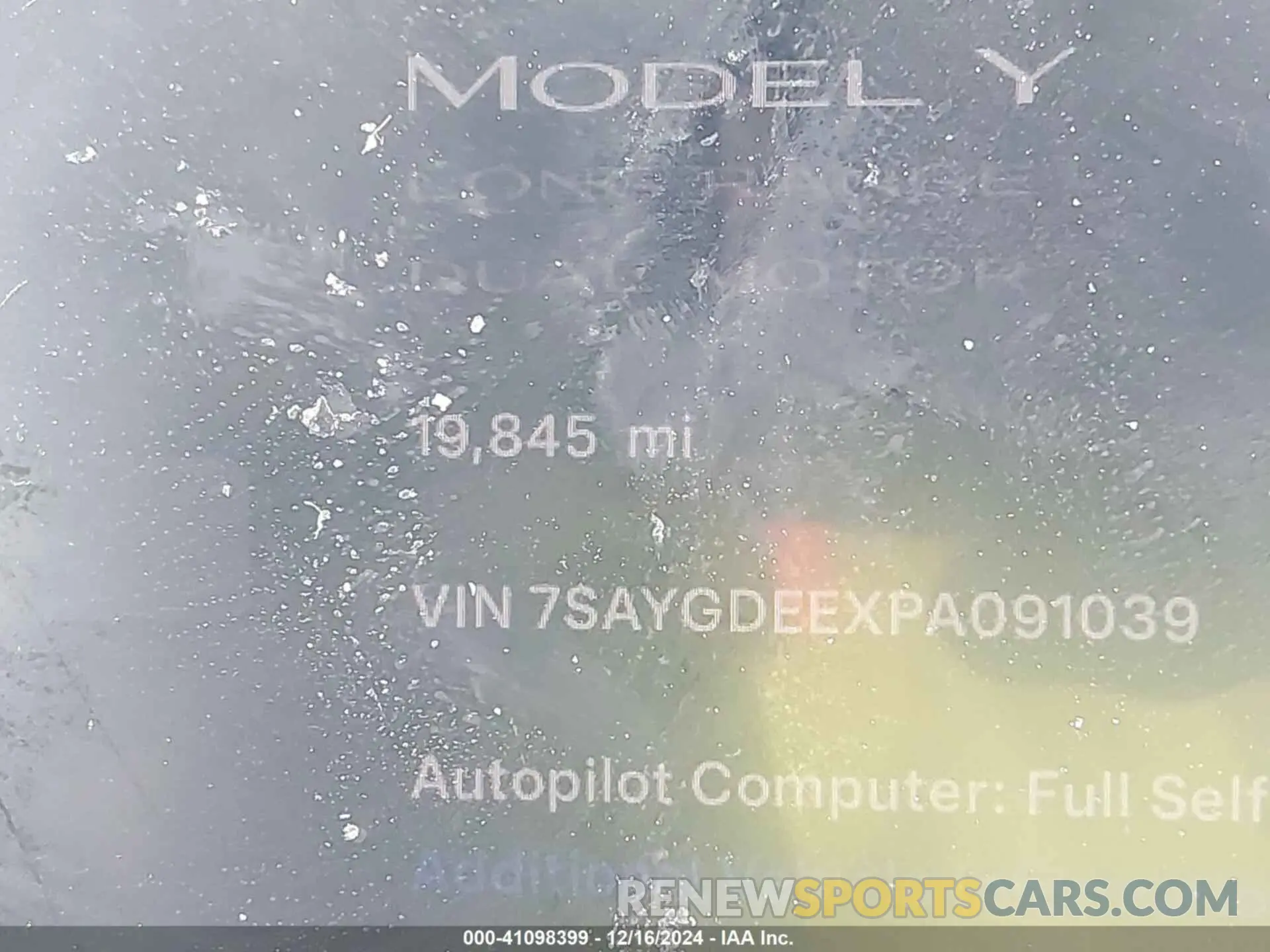 15 fotografías del automóvil dañado 7SAYGDEEXPA091039 TESLA MODEL Y 2023