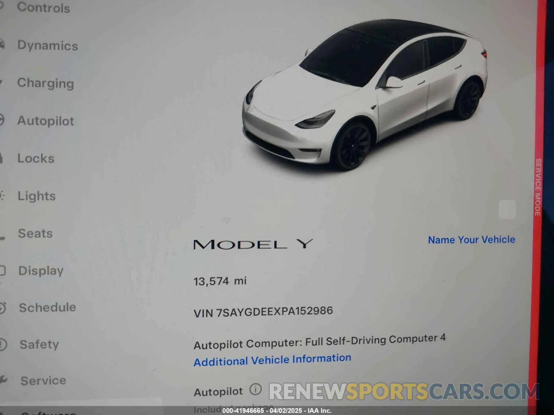 7 fotografías del automóvil dañado 7SAYGDEEXPA152986 TESLA MODEL Y 2023