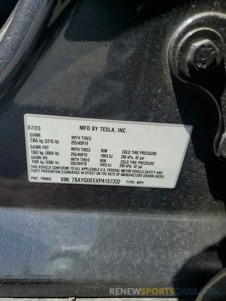 14 fotografías del automóvil dañado 7SAYGDEEXPA157332 TESLA MODEL Y 2023