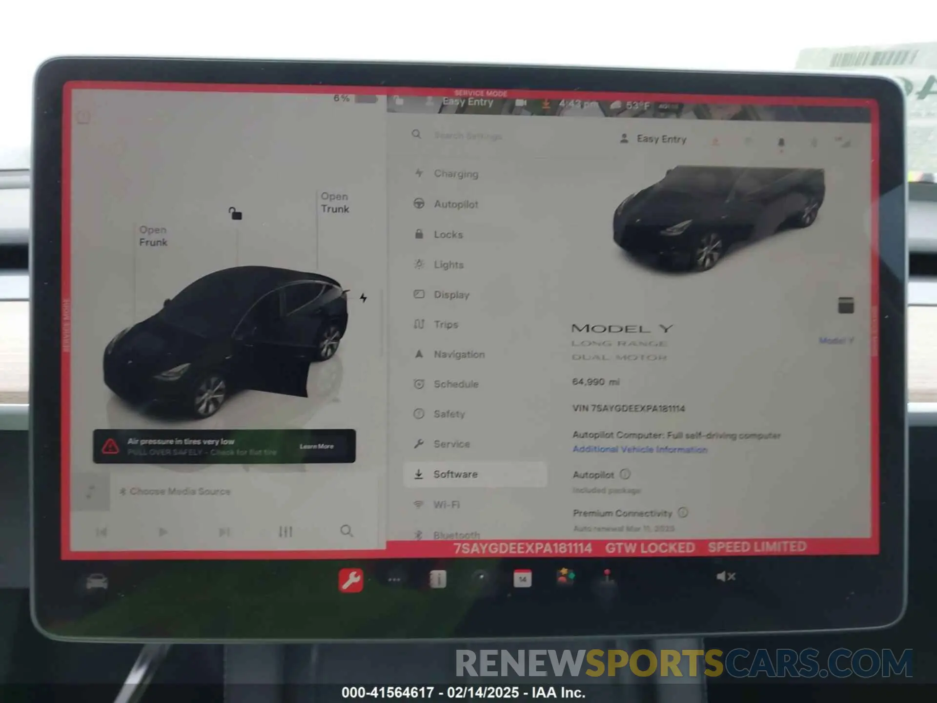 7 fotografías del automóvil dañado 7SAYGDEEXPA181114 TESLA MODEL Y 2023