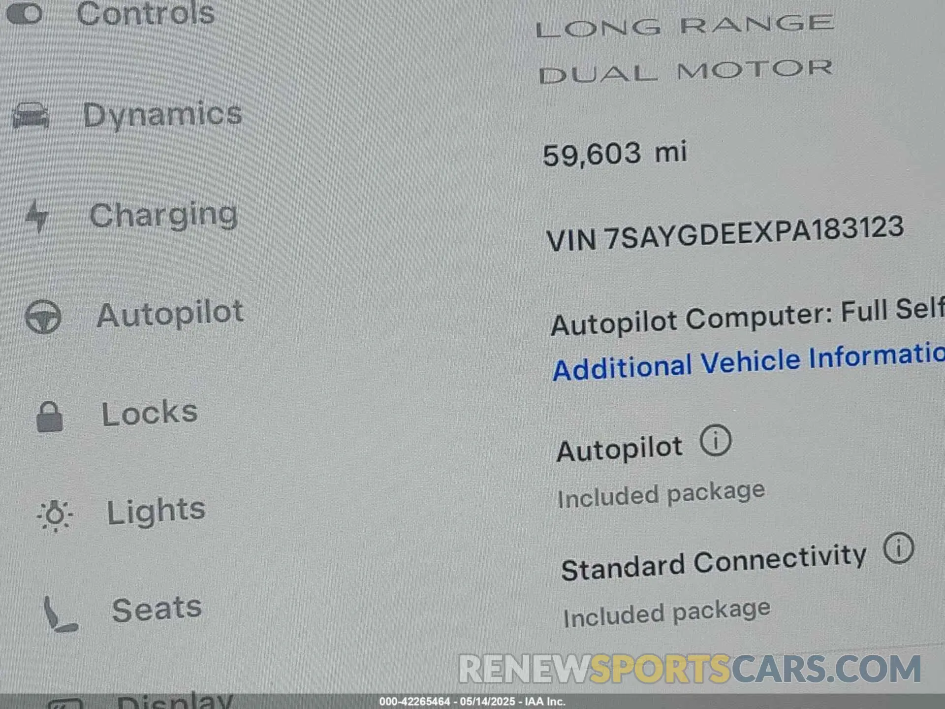 7 fotografías del automóvil dañado 7SAYGDEEXPA183123 TESLA MODEL Y 2023