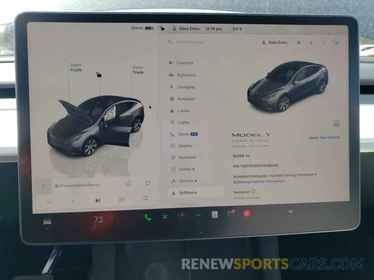 9 fotografías del automóvil dañado 7SAYGDEEXPA188483 TESLA MODEL Y 2023