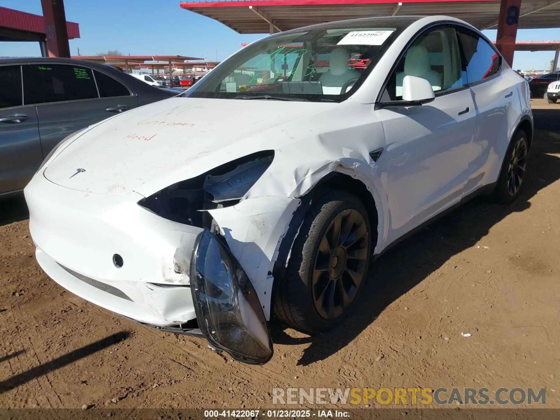 6 fotografías del automóvil dañado 7SAYGDEEXPF691580 TESLA MODEL Y 2023