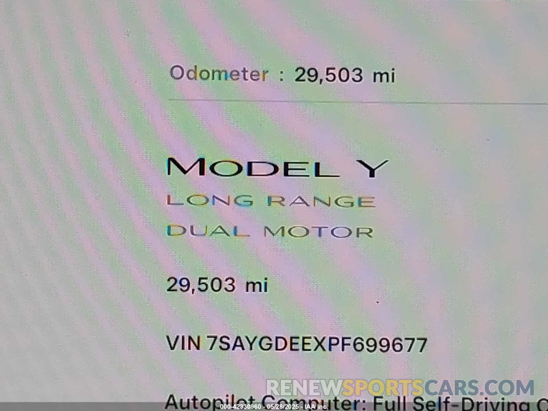15 fotografías del automóvil dañado 7SAYGDEEXPF699677 TESLA MODEL Y 2023