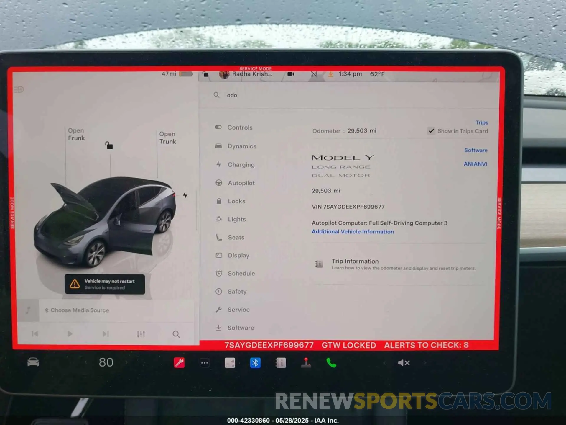 7 fotografías del automóvil dañado 7SAYGDEEXPF699677 TESLA MODEL Y 2023