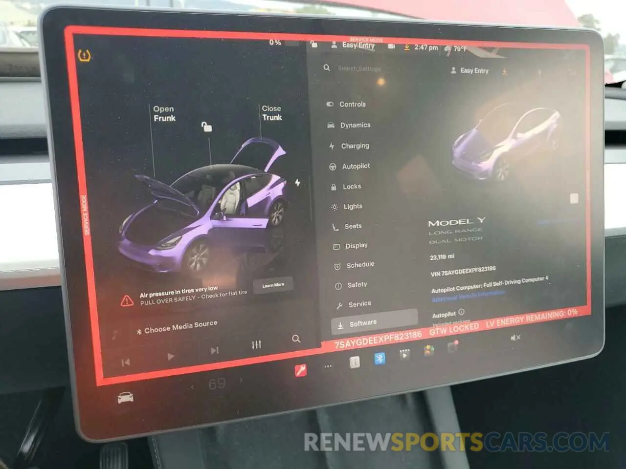 9 fotografías del automóvil dañado 7SAYGDEEXPF823186 TESLA MODEL Y 2023