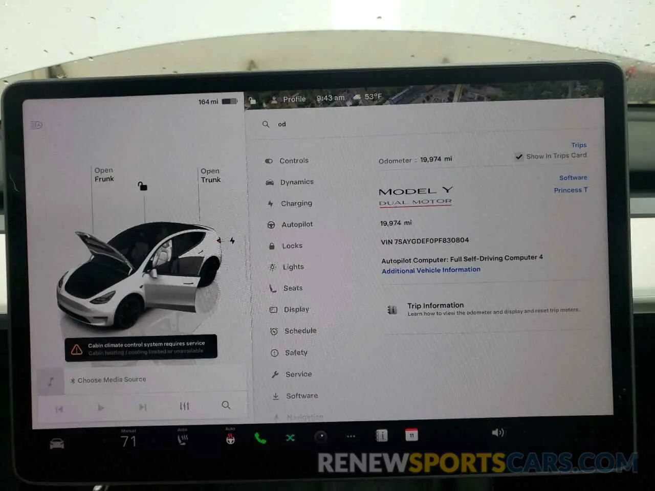 9 fotografías del automóvil dañado 7SAYGDEF0PF830804 TESLA MODEL Y 2023