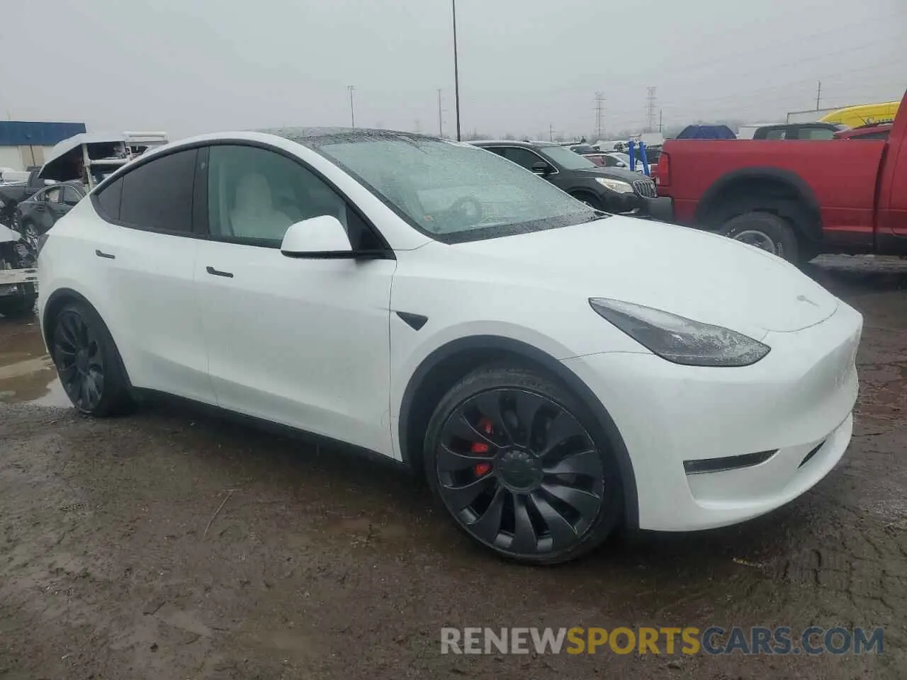 4 fotografías del automóvil dañado 7SAYGDEF1PF714446 TESLA MODEL Y 2023