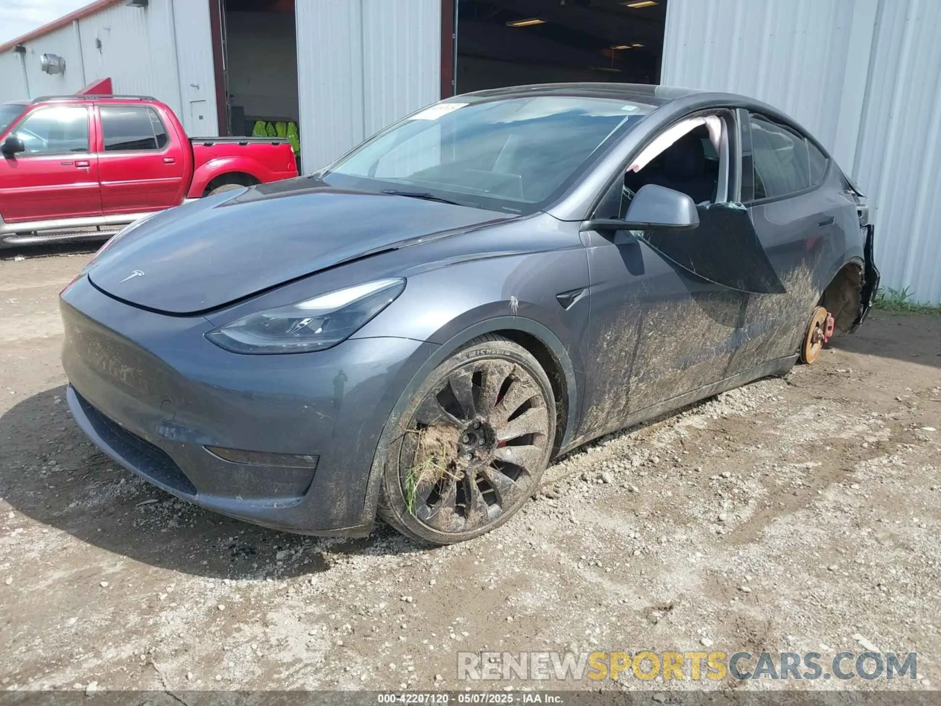 2 fotografías del automóvil dañado 7SAYGDEF1PF777756 TESLA MODEL Y 2023