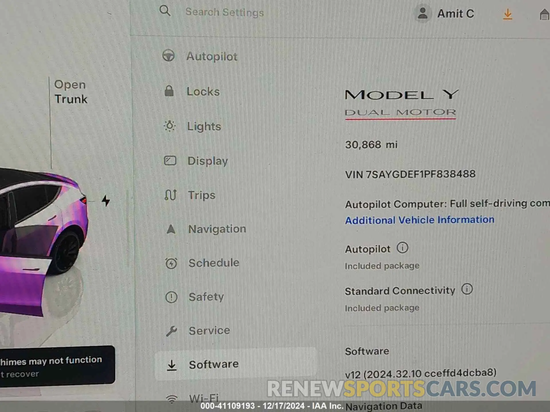 7 fotografías del automóvil dañado 7SAYGDEF1PF838488 TESLA MODEL Y 2023