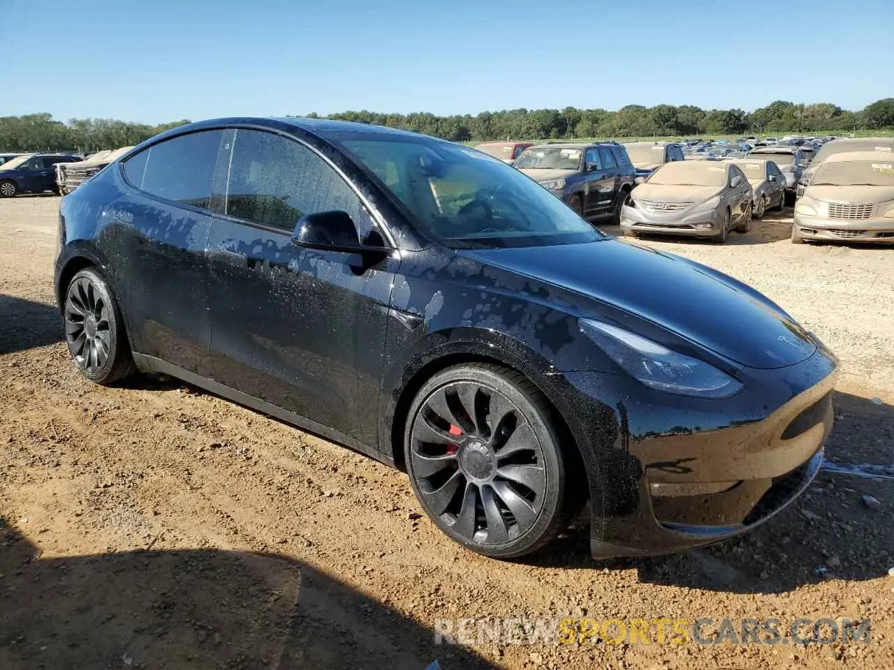 4 fotografías del automóvil dañado 7SAYGDEF2PF765941 TESLA MODEL Y 2023