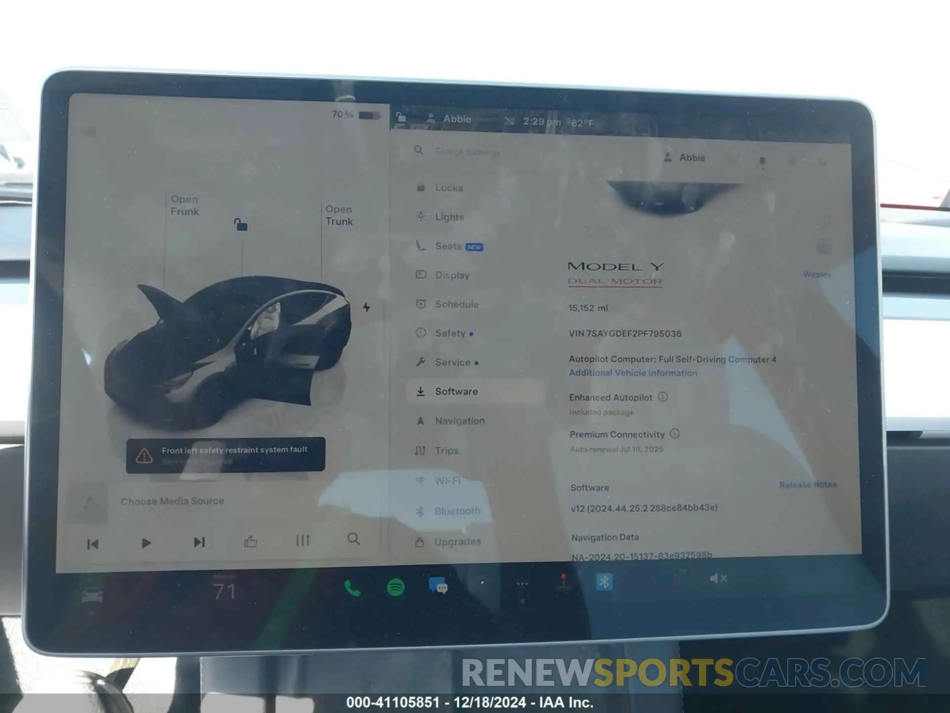 7 fotografías del automóvil dañado 7SAYGDEF2PF795036 TESLA MODEL Y 2023
