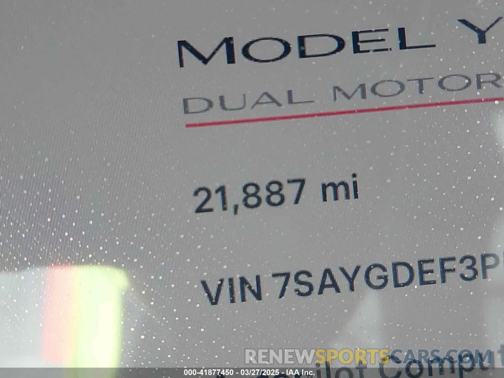 14 fotografías del automóvil dañado 7SAYGDEF3PF711497 TESLA MODEL Y 2023