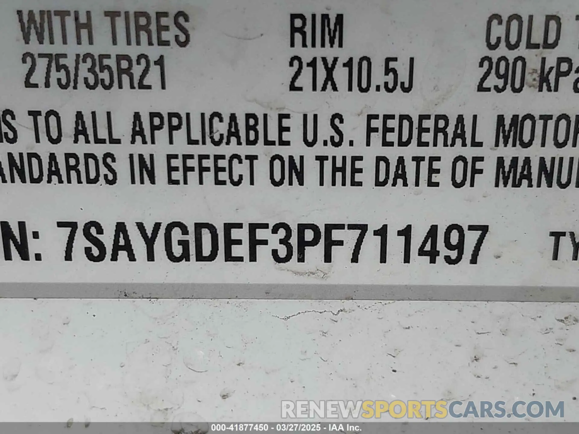 9 fotografías del automóvil dañado 7SAYGDEF3PF711497 TESLA MODEL Y 2023