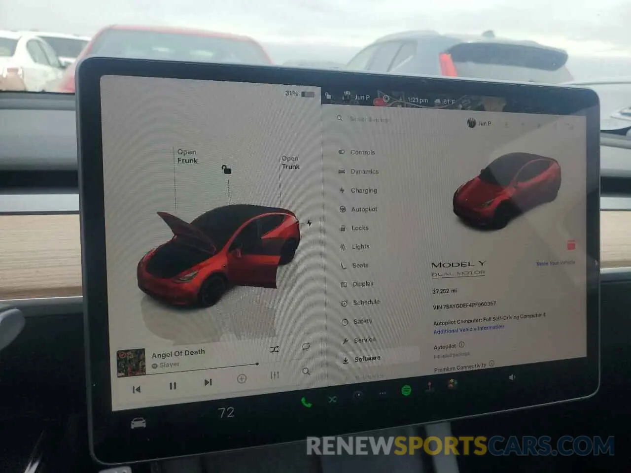 9 fotografías del automóvil dañado 7SAYGDEF4PF960357 TESLA MODEL Y 2023